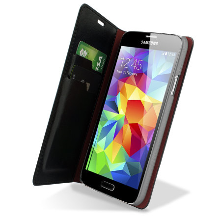 Housse Samsung Galaxy S5 Adarga Style Portefeuille – Noire