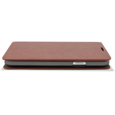 Adarga Leather-Style Wallet Case for Samsung Galaxy S5 - Brown