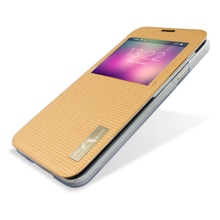 Housse Samsung Galaxy S5 ROCK View Flip - Champagne Or