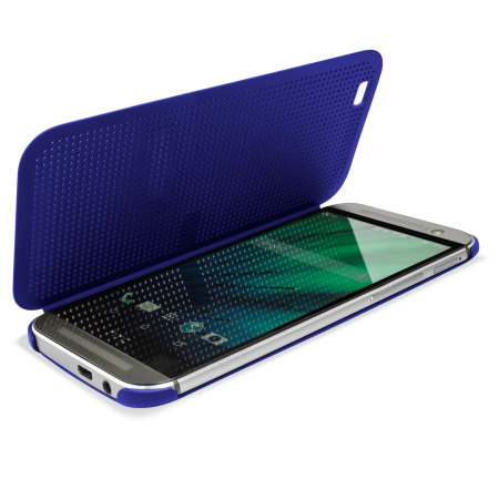 Assimilate Face up sponsored Official HTC One M8 / M8s Dot View Case - Imperial Blue