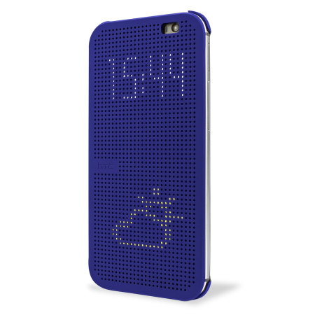 Official HTC One M8 / M8s Dot View Case - Imperial Blue