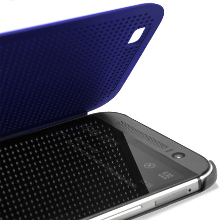 Official HTC One M8 / M8s Dot View Case - Imperial Blue