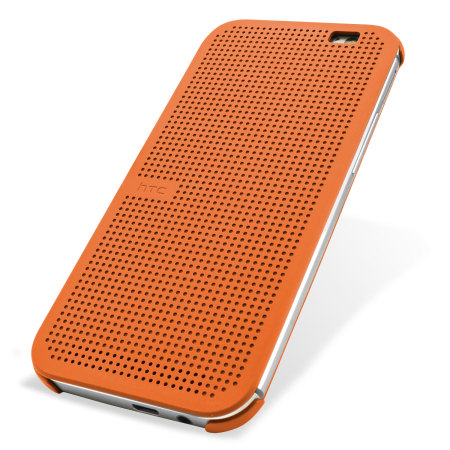 Official HTC One M8 / M8s Dot View Case - Orange Popsicle