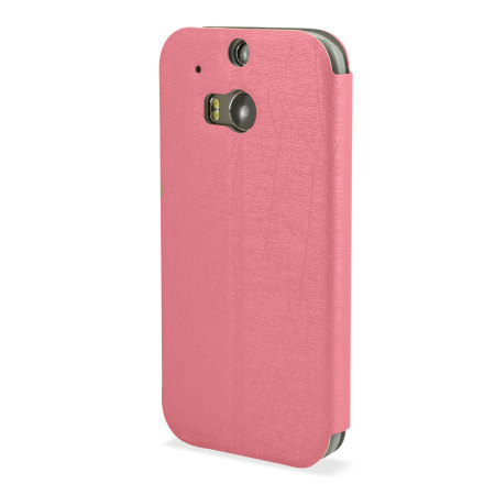 Pudini Flip and Stand HTC One M8 Case - Pink