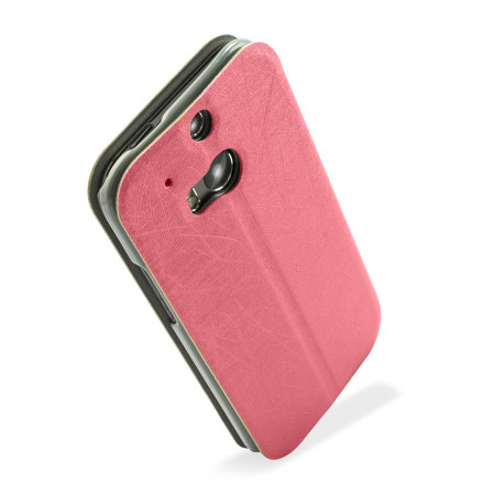 Funda Tipo Cartera Pudini para el HTC One M8 con Soporte - Rosa