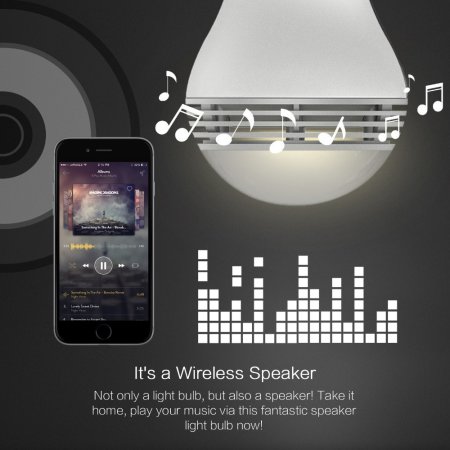 MiPow Playbulb Bluetooth Speaker Smart Bulb - White