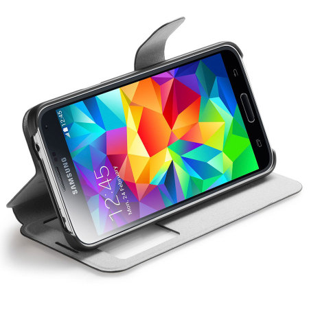 Spigen Samsung Galaxy S5 Ultra Flip View Cover - Metallic Black