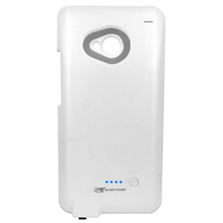 Mugen Power Extended 5000mAh Batterij Case voor de HTC One Dual SIM- Wit
