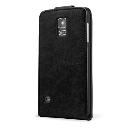 Adarga Leren Stijl Wallet Flip Case voor Samsung Galaxy S5- Zwart