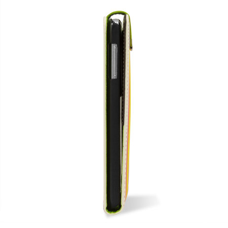 Adarga Leather-Style Galaxy S5 Wallet Flip Case - Rainbow Stripe