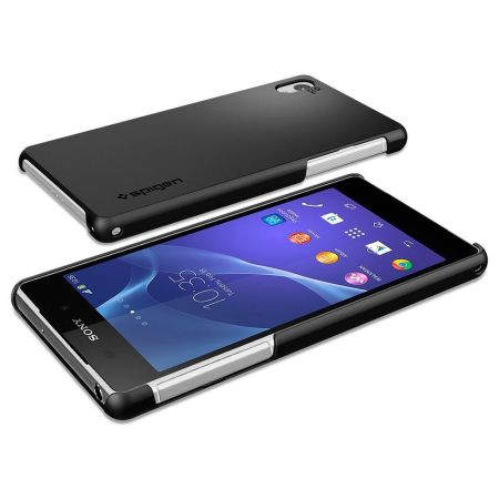 Spigen Ultra Fit Case for Sony Xperia Z2 - Smooth Black