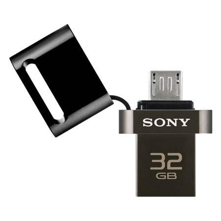 Sony Dual USB Flash Drive 32GB for Smartphones & Tablets - Black