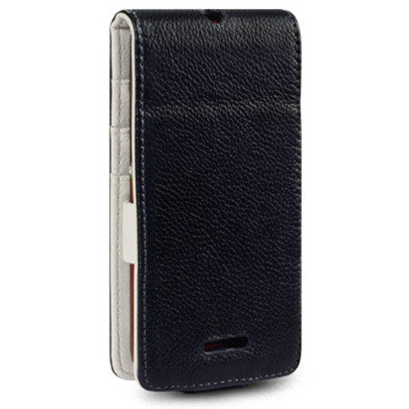Adarga Leather-Style Sony Xperia L Flip Case - Black