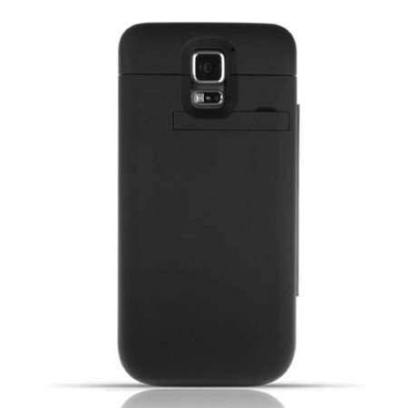 enCharge Samsung Galaxy S5 Power Jacket Flip Case 4800mAh - Black