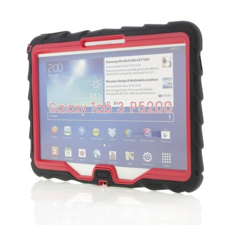 Gumdrop Drop Series Samsung Galaxy Tab 3 10.1 Case - Black / Red