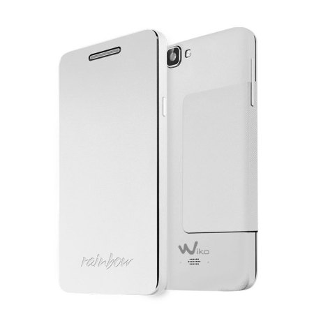 Official Wiko Rainbow Folio Case with Stand - White
