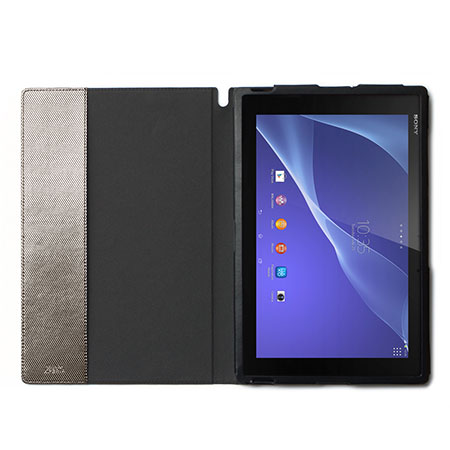 Zenus Sony Xperia Z2 Tablet Metallic Diary Stand Case - Silver