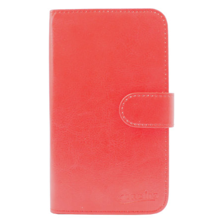 Adarga Stand and Type Wiko Rainbow Tasche Folio Case in Rot
