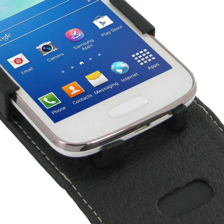 PDair Samsung Galaxy Ace 3 Leather Flip Case - Black