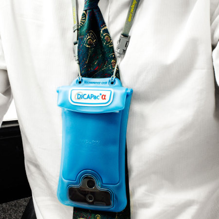 DiCapac wasserdichte Smartphone Hülle bis zu 5.7 Zoll in Blau