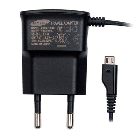 Officiële Samsung 1A Micro USB EU AC stopcontact oplader - Zwart
