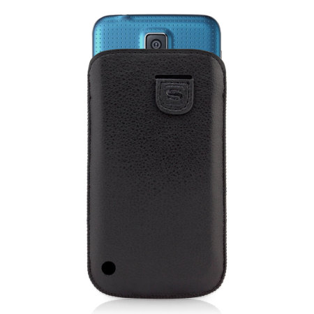 Snugg Samsung Galaxy S5 Faux Leather Pouch Case - Black