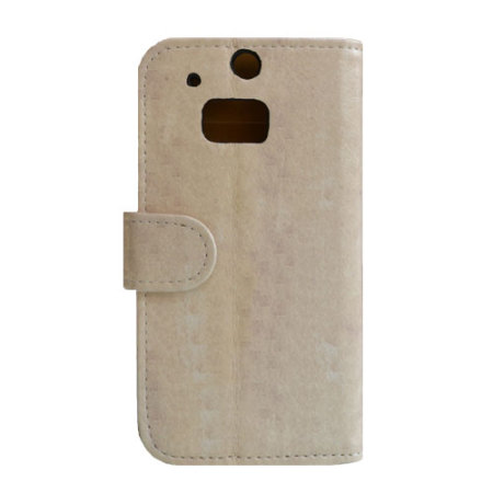 Create and Case HTC One M8 Tasche im BuchDesign Warrior Owl