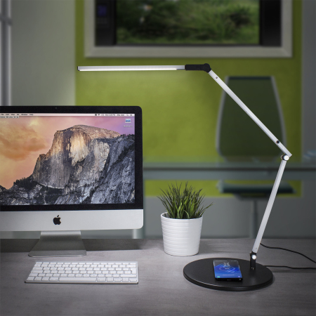 aircharge KONCEPT Qi Charging Task Lamp - White