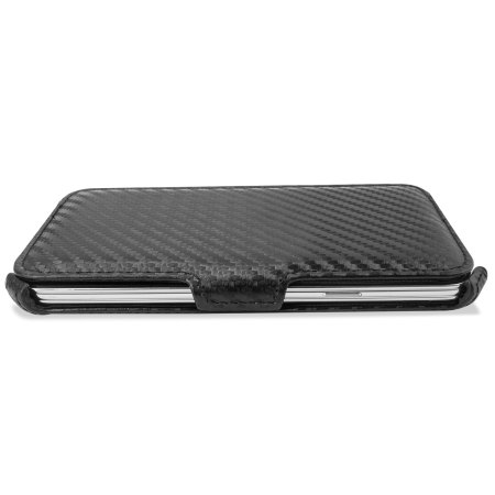 Encase Slimline Carbon Fibre Style Horizontale Flip Case - Galaxy S5