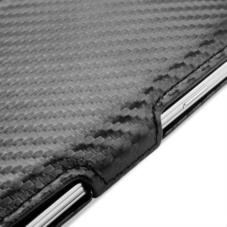 Encase Slimline Carbon Fibre Style Horizontale Flip Case - Galaxy S5