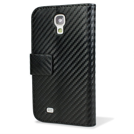 Encase Carbon Fibre-Style Samsung Galaxy S4 Horizontal Flip Case