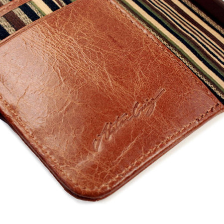 Tuff Luv Vintage Leather Wallet Case mit RFID in Braun