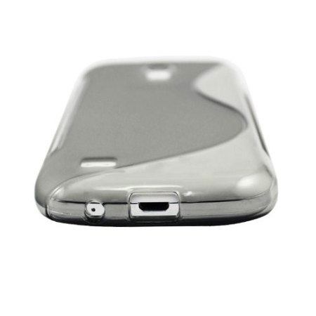 Coque Samsung Galaxy S4 Mini FlexiShield Wave – Noire transparente