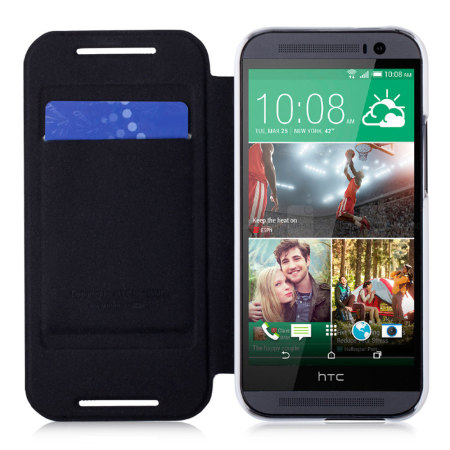 Momax HTC One M8 Flip Stand Case - Black Stripes