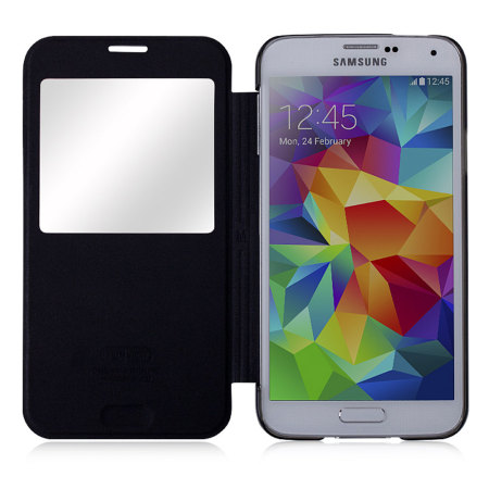 Momax Samsung Galaxy S5 Flip View Case - Zwart