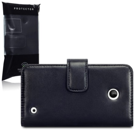Encase Nokia Lumia 630 / 635 Genuine Leather Wallet Case - Black