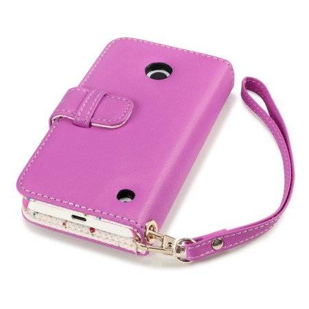Nokia Lumia 630 / 635 Leather-Style Wallet Case - Pink