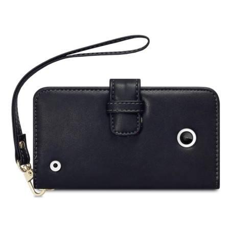 Nokia Lumia 630 / 635 Leather-Style Wallet Case - Floral Black