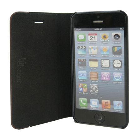 Uunique Heritage Range iPhone 5S / 5 Folio Hard Shell - Black
