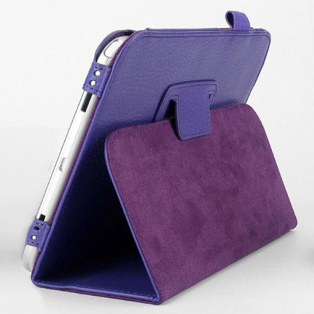 Adarga Leather-Style Samsung Galaxy Tab 3 8" Case - Purple