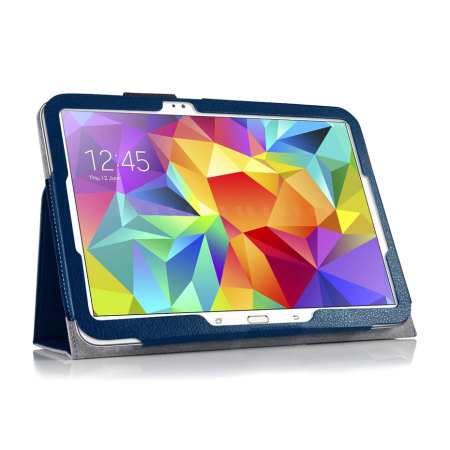 Leather-Style Samsung Galaxy Tab S 10.5 Stand Case - Blue