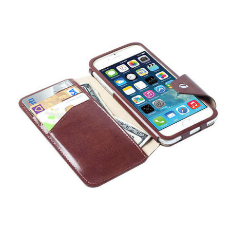 Krusell Kalmar iPhone 6S / 6 Flip Wallet Case - Brown
