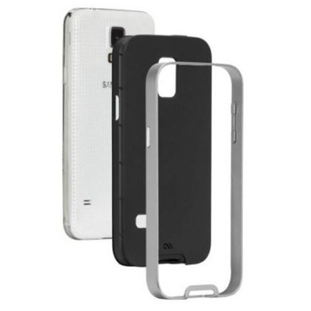 CaseMate Slim Tough Case Galaxy S5 Mini Hülle in Schwarz und Silber