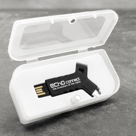 Porte-Clés Charge et Synchronisation Echo Micro USB - Noir