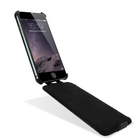 Encase iPhone 6S / 6 Carbon Fibre Leather-Style Flip Case - Black