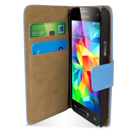 Encase  Leather-Style Samsung Galaxy S5 Mini Wallet Case - Blue