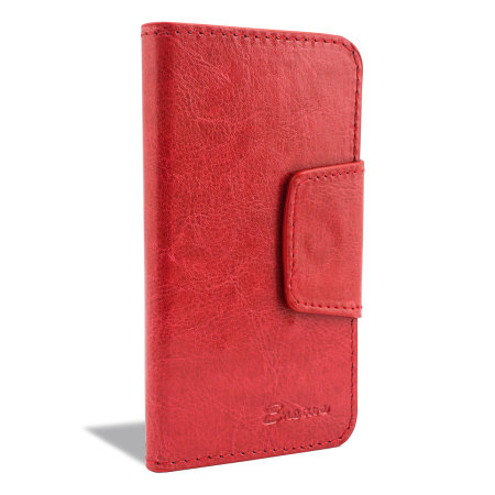 Housse universelle pour téléphone 4’’style cuir  – Rouge