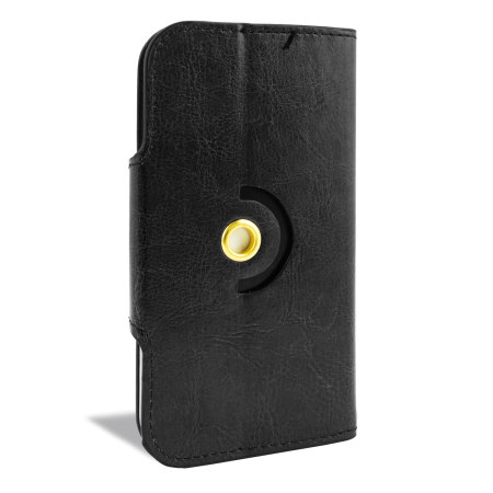 Encase Draaibaar 5 Inch Leren-Stijl Universele Phone Case - Zwart