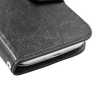 Encase Draaibaar 5 Inch Leren-Stijl Universele Phone Case - Zwart