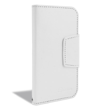 Encase Rotating 5 Inch Leather-Style Universal Phone Case - White